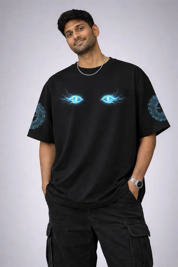 Black_Cotton_Oversized_Graphic_Print_T-Shirt_For_Men