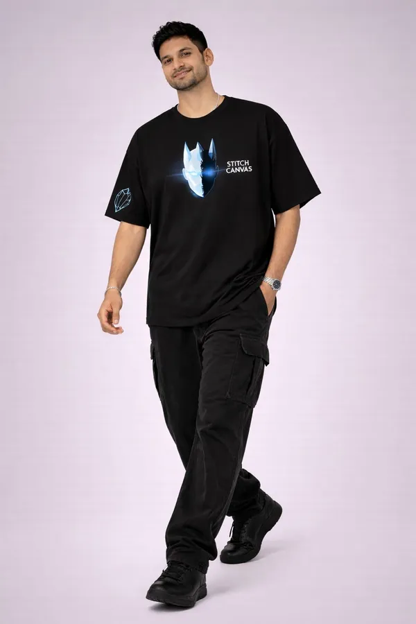 Black_Cotton_Oversized_Graphic_Print_T-Shirt_For_Men