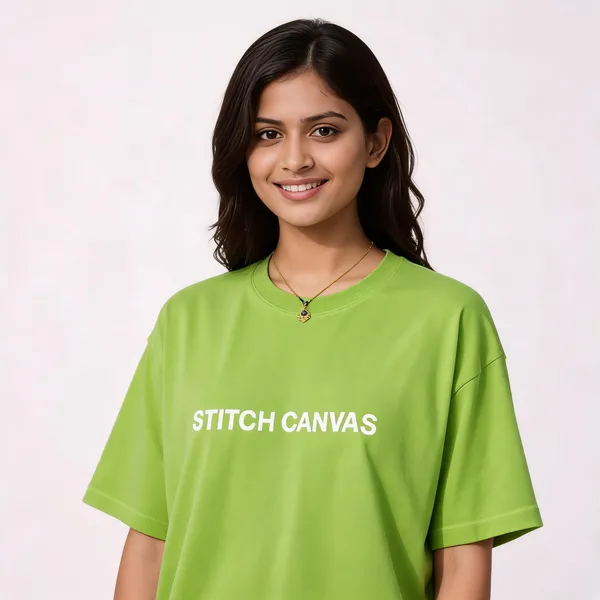 Green_Cotton_Graphic_Print_Oversized_T-Shirt_For_Women