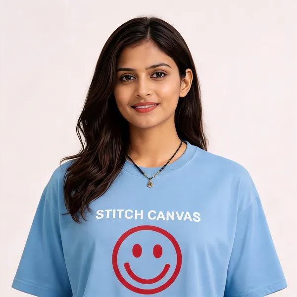 Blue_Cotton_Graphic_Print_Oversized_T-Shirt_For_Women