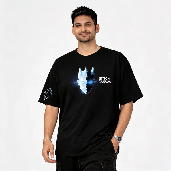 Black_Cotton_Oversized_Graphic_Print_T-Shirt_For_Men