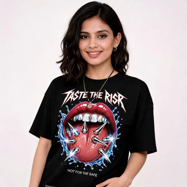 Black_Cotton_Oversized_Graphic_Print_T-Shirt_For_Women