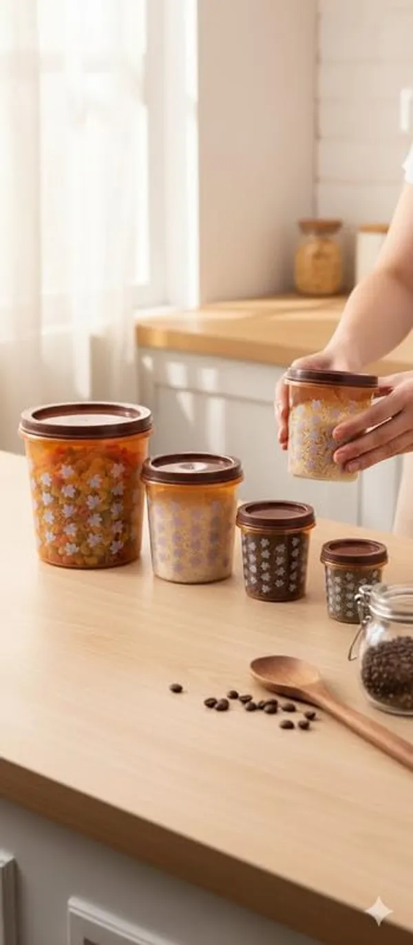 Brown_Plastic_Brown_Leaf_Printed_Container_For_Storing_Dry_Food_Items_Pack_Of_2