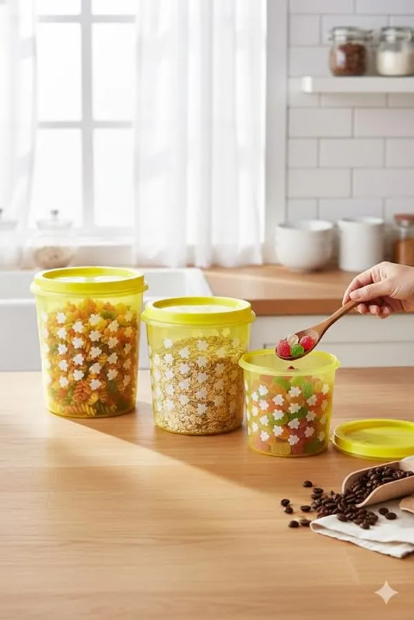 Yellow_Plastic_Yellow_Leaf_Printed_Container_For_Storing_Dry_Food_Items_Pack_Of_2