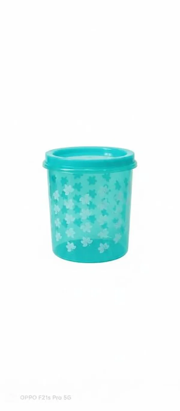 Lightblue_Plastic_Light_Blue_Leaf_Printed_Container_For_Airtight_Food_Storage