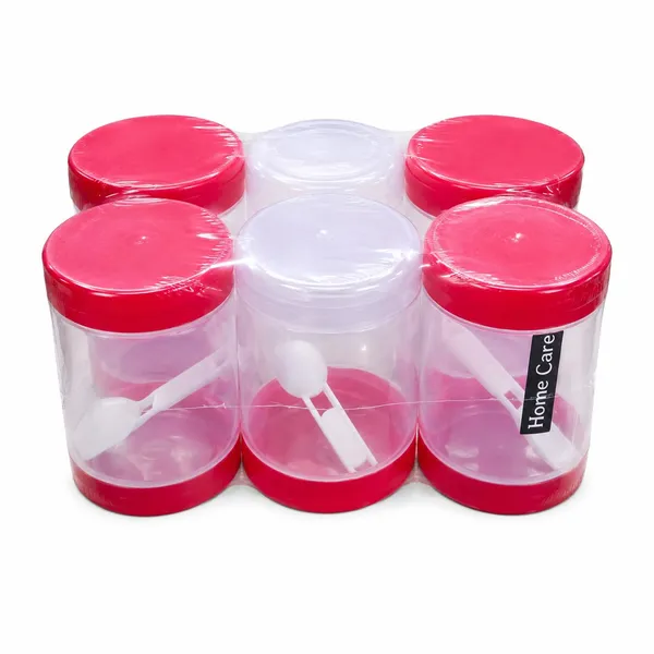 Red_Plastic_Food_Container_For_Storing_Dry_Food_Items_Pack_Of_6