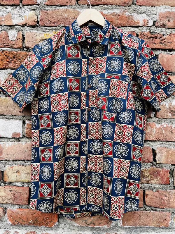 Sanganeri_Print_Cotton_Shirt_For_Men