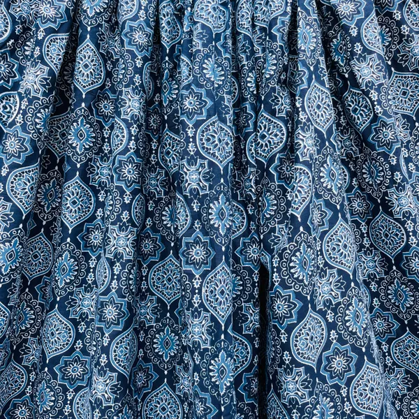 Indigo_Print_Cotton_Flared_Skirt_For_Women