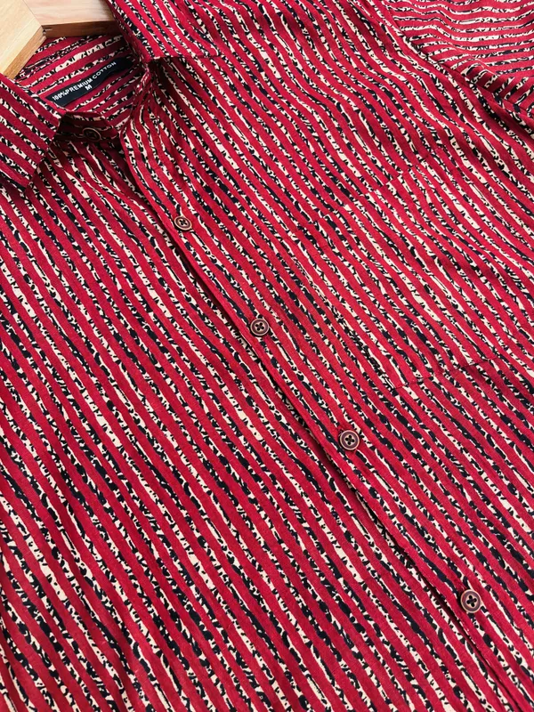 Striped_Print_Cotton_Shirt_For_Men