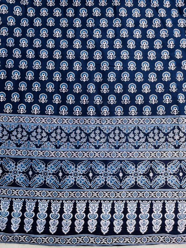 Navy_Blue_Pure_Cotton_Printed_Flared_Skirt_For_Women
