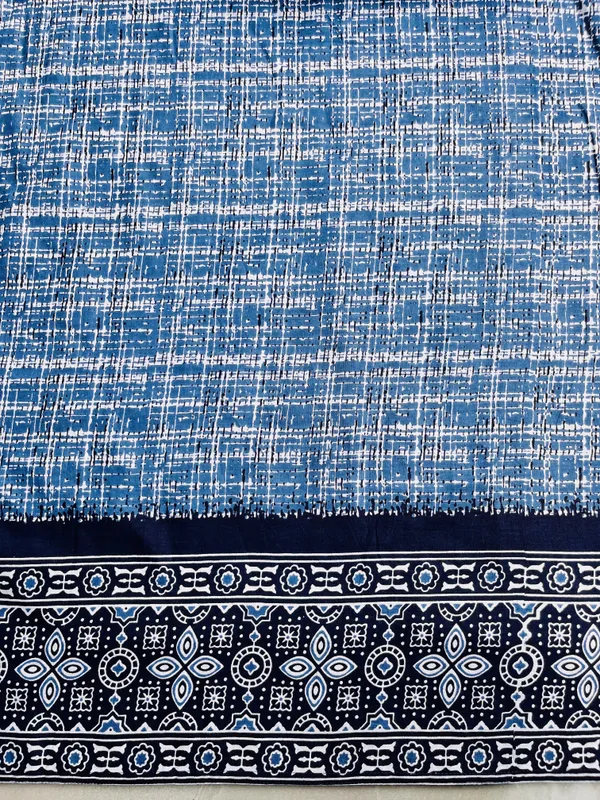 Blue_Pure_Cotton_Flared_Skirt_For_Women