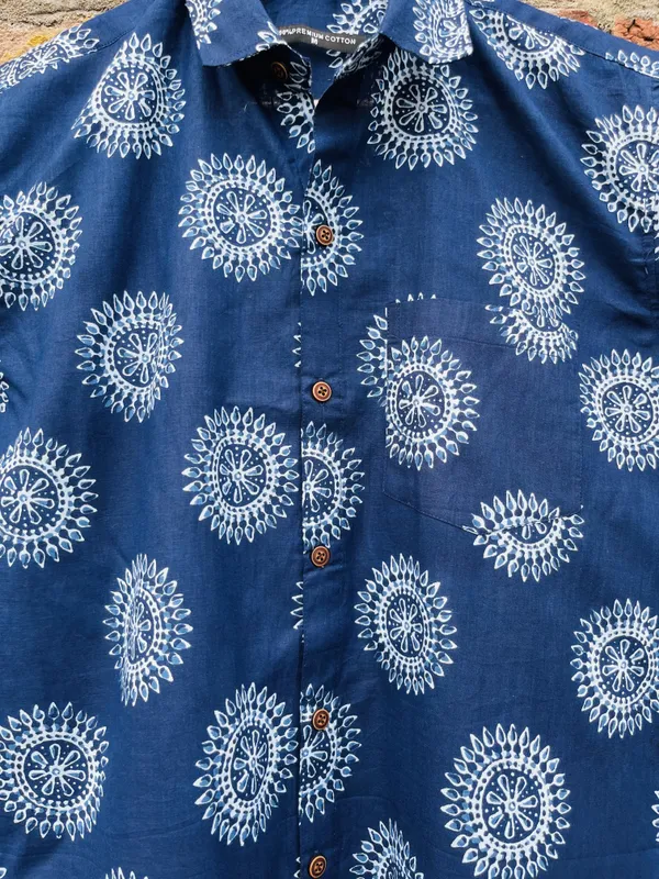 Handblock_Chakra_Print_Pure_Cotton_Print_Shirt_For_Men