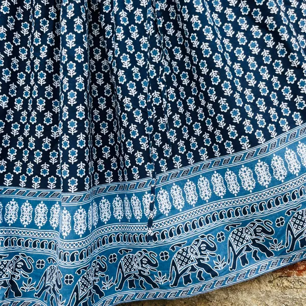 Floral_Printed_Cotton_Flared_Skirt_For_Women