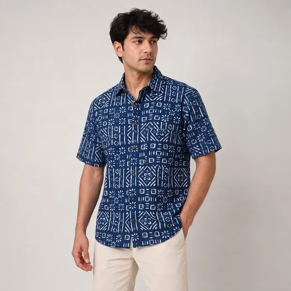 Jaipuri_Handblock_Printed_Pure_Cotton_Shirt_For_Men