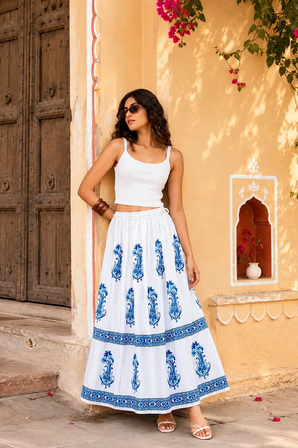 Jaipuri_Handblock_Printed_Cotton_Skirt_For_Women