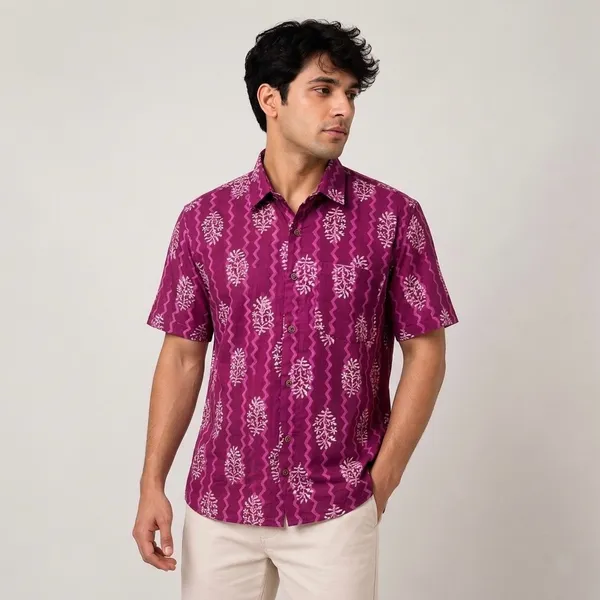 Sanganei_Hadblock_Printed_Cotton_Shirt_For_Men