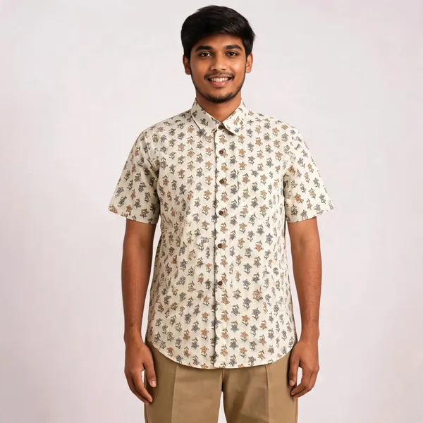 Off_White_Pure_Cotton_Regular_Fit_Floral_Print_Shirt_For_Men