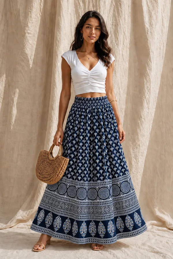 Jaipuri_Floral_Printed_Cotton_Skirt_