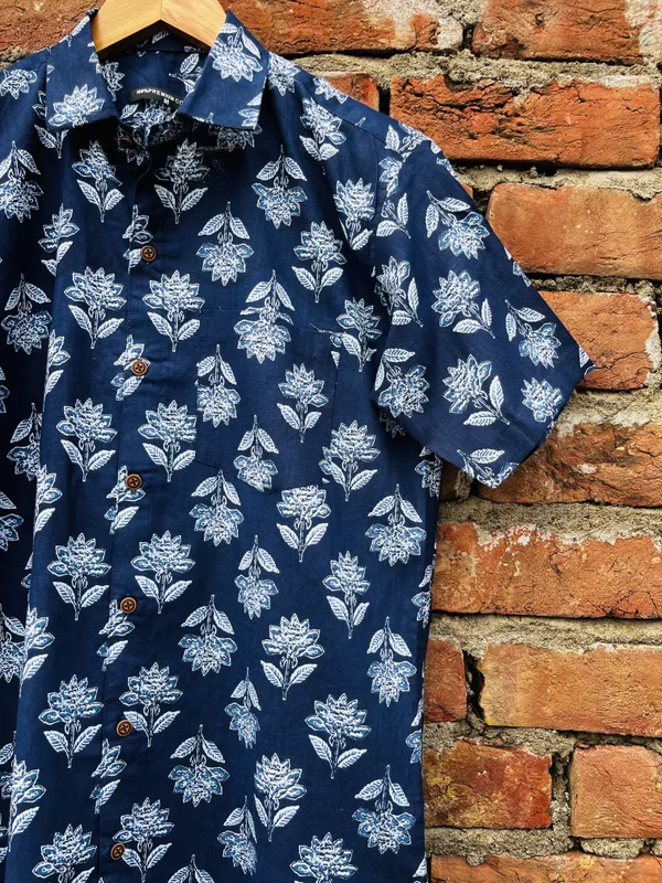 Handblock_Printed__Pure_Cotton_Shirt_For_Men