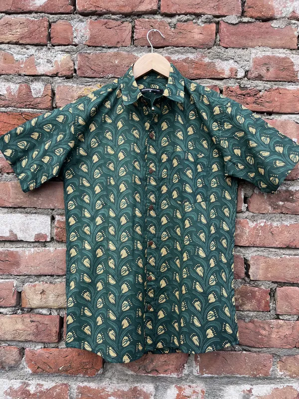 Paisley_Leaf_Pure_Cotton_Print_Shirt_For_Men