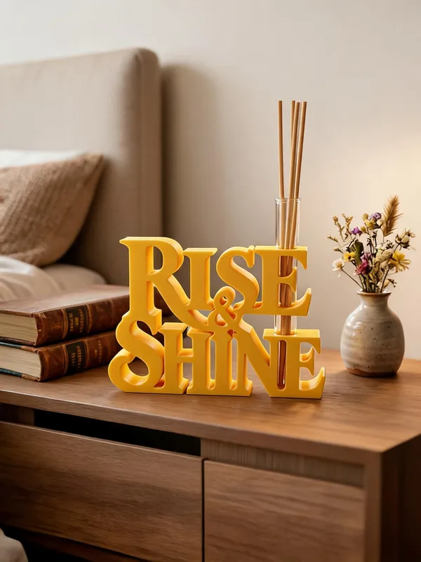 3D_Printed_|_Rise_And_Shine_Typography_Reed_Diffuser