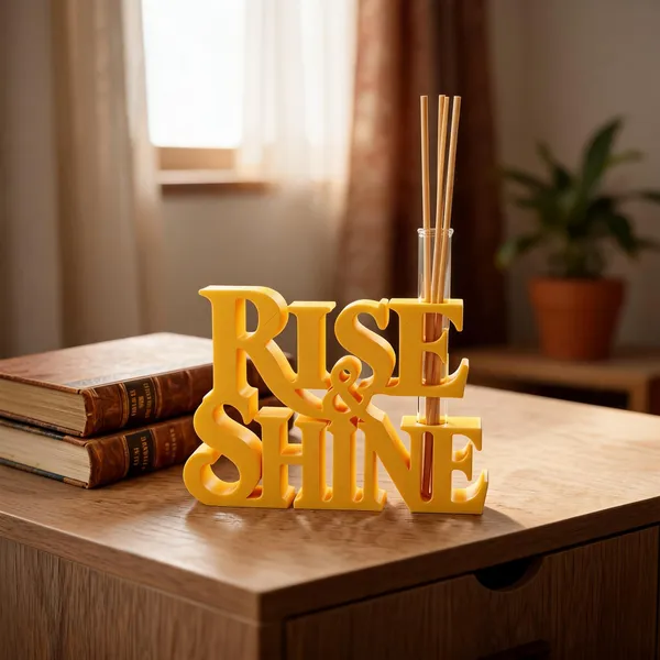 3D_Printed_|_Rise_And_Shine_Typography_Reed_Diffuser