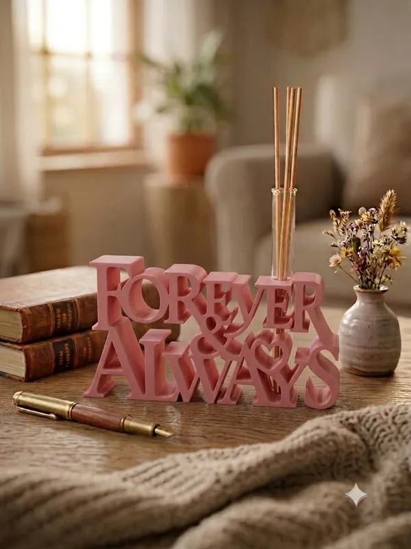 3D_Printed|Forever_And_Always_Typography_Reed_Diffuser