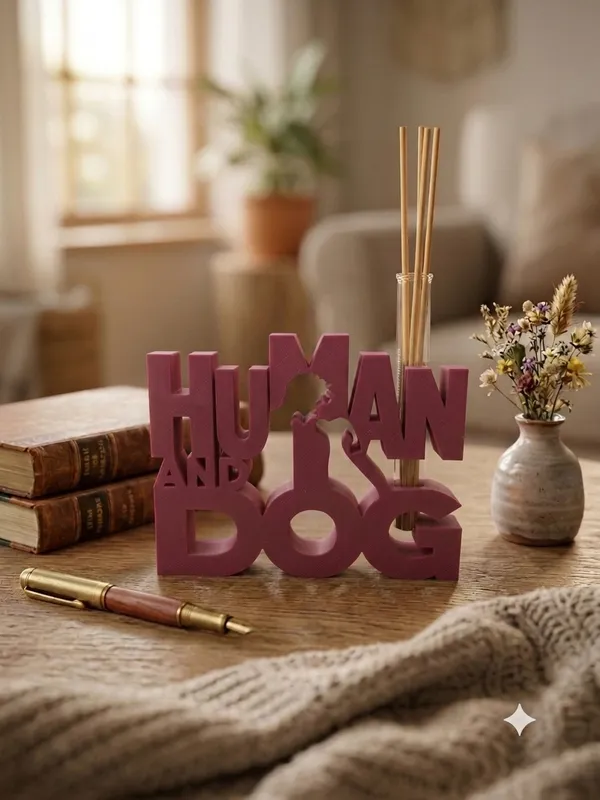 3D_Printed|_Human_And_Dog_Typography_Reed_Diffuser