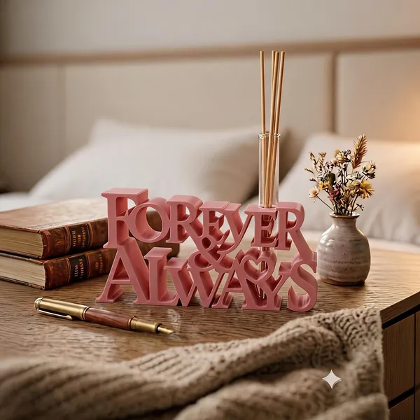 3D_Printed|Forever_And_Always_Typography_Reed_Diffuser