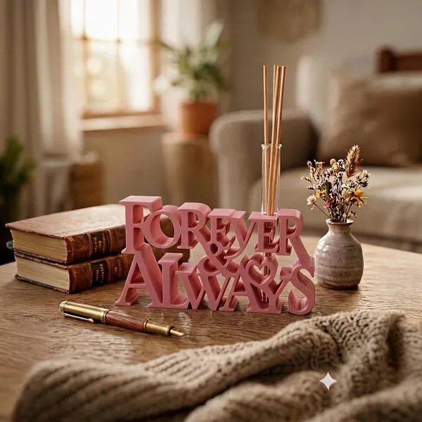3D_Printed|Forever_And_Always_Typography_Reed_Diffuser