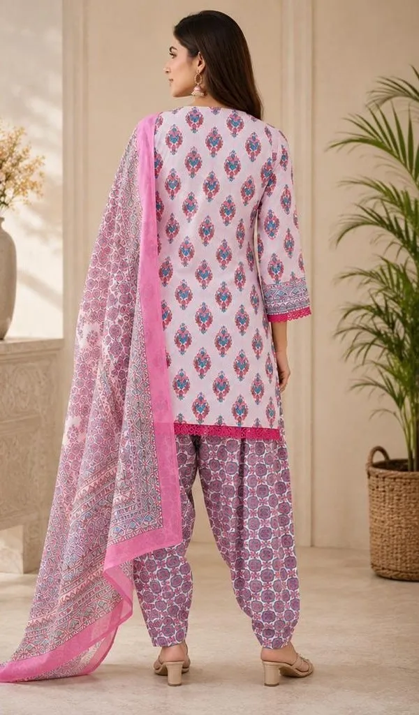 Pink_Pure_Cotton_Paisley_Floral_Print_Farshi_Salwar_Suit_for_Women