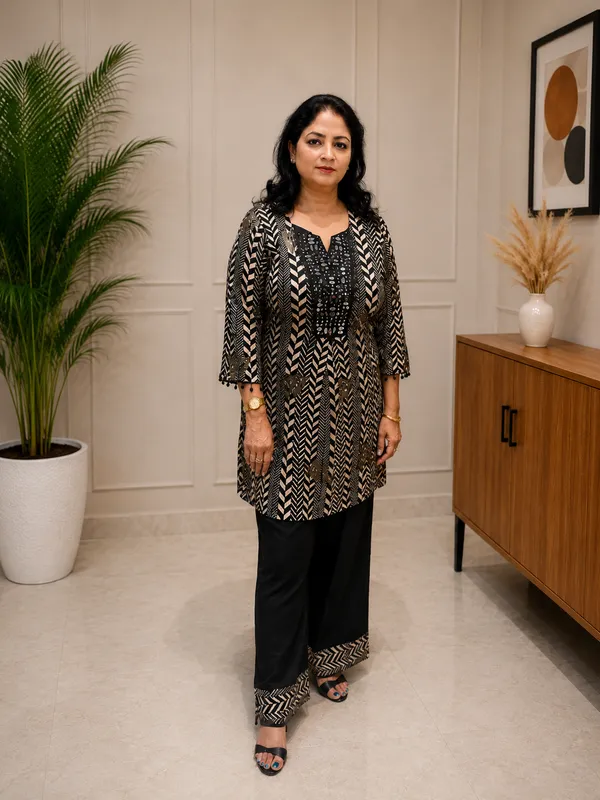 Black_Beige_Cotton_Rayon_Zigzag_Print_Co-ord_Set_for_Women