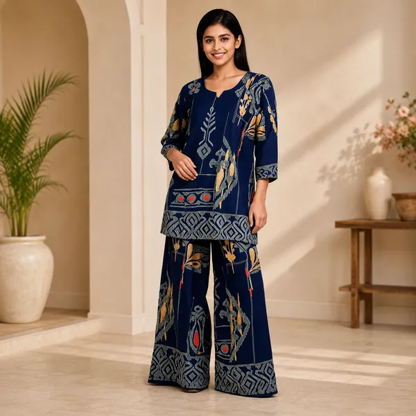 Navy_Blue_Rayon_Ikat_Print_Straight_Kurta_Palazzo_Set_for_Women