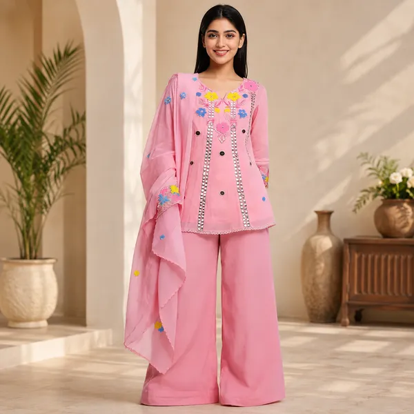 Pink_Cotton_Embroidered_Mirror_Work_Kurti_Palazzo_Set_with_Dupatta_for_Women
