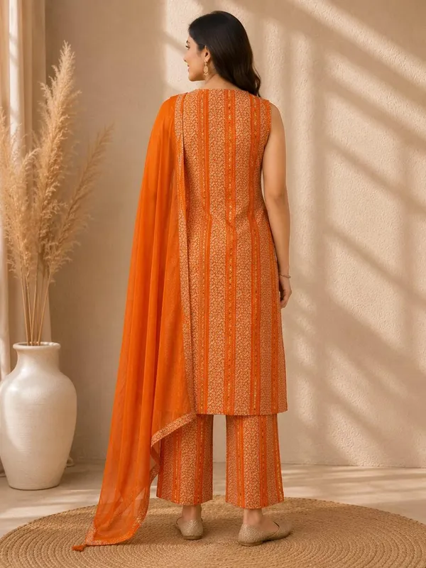 Orange_Cotton_Rayon_Straight_Kurta_Set_with_Dupatta_for_Women