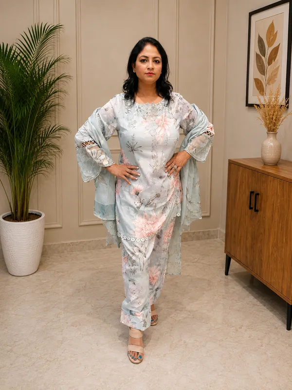 Sea_Green_Cotton_Floral_Print_Embroidered_Cut_Work_Farshi_Salwar_Suit_for_Women
