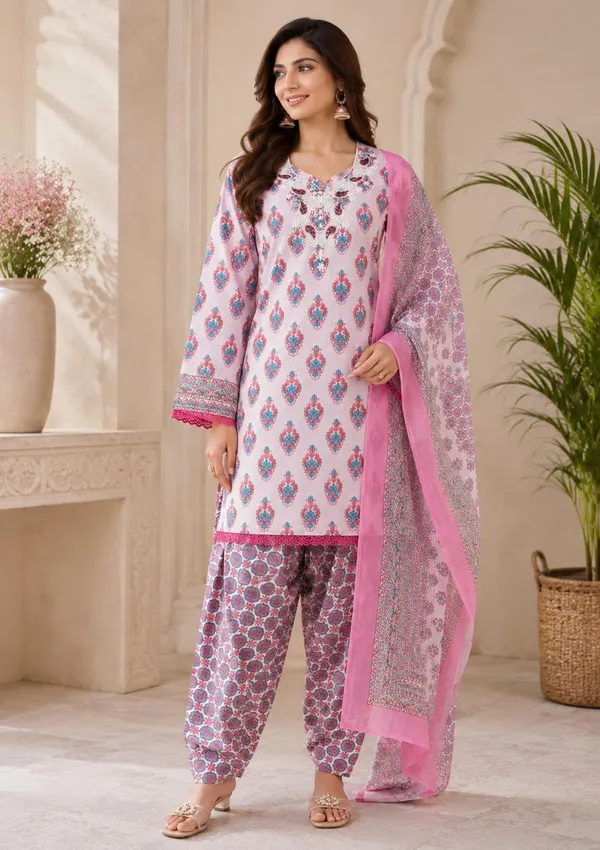 Pink_Pure_Cotton_Paisley_Floral_Print_Farshi_Salwar_Suit_for_Women