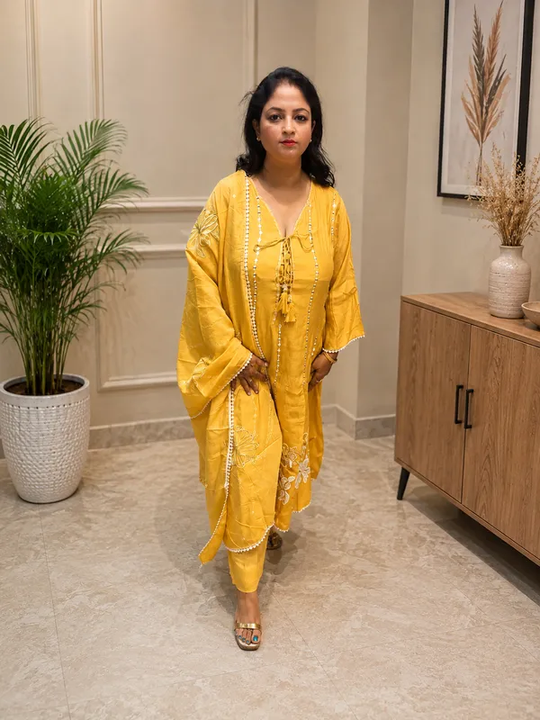 Yellow_Cotton_Floral_Embroidered_Anarkali_Suit_for_Women