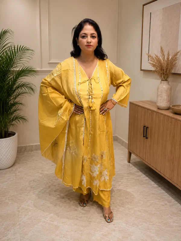 Yellow_Cotton_Floral_Embroidered_Anarkali_Suit_for_Women