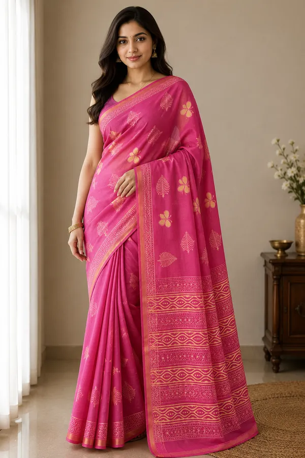 Pink_Maheshwari_Silk_Floral_Print_Saree_For_Women