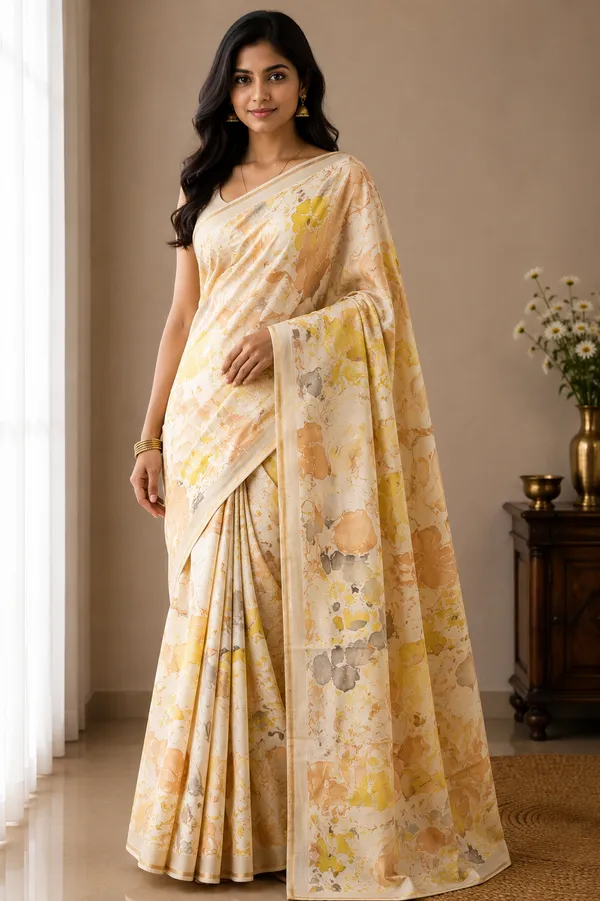 Cream_Cotton_Silk_Floral_Print_Saree_For_Women
