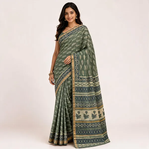 Green_Maheshwari_Silk_Floral_Printed_Saree_For_Women