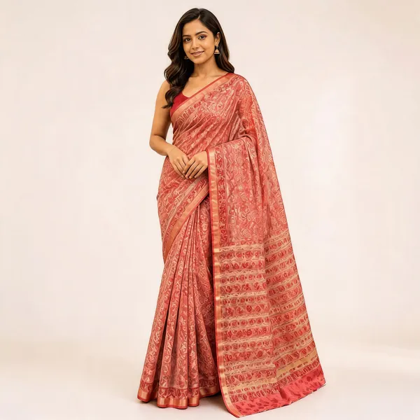 Coral_Silk_Cotton_Floral_Paisley_Printed_Saree_For_Women
