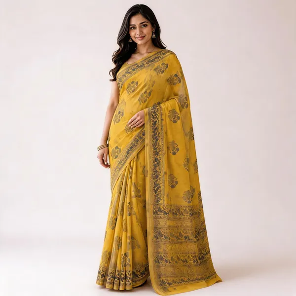 Yellow_Kota_Doria_Embroidered_Ethnic_Saree_For_Women