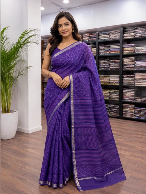 Purple_Silk_Cotton_Woven_Silver_Zari_Border_Saree_For_Women