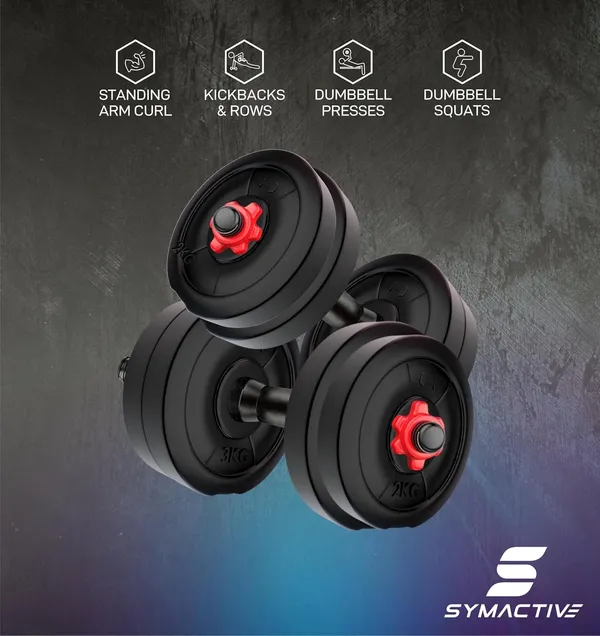 Amazon_Brand_Symactive_20_Kg_Adjustable_Dumbbells_Kit_For_Full_Body_Workout_Pvc_Durable_Finish_Secure_Weight_Locking_Mechanism_2_Kg_X_4_3_Kg_X_4_Kg_Weight_One_Pair_14_Dumbbell_Rods_Nuts