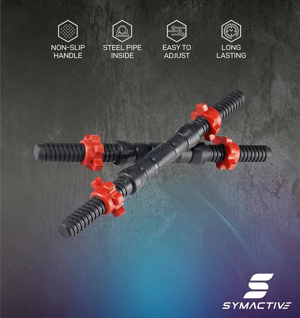 Amazon_Brand_Symactive_20_Kg_Adjustable_Dumbbells_Kit_For_Full_Body_Workout_Pvc_Durable_Finish_Secure_Weight_Locking_Mechanism_2_Kg_X_4_3_Kg_X_4_Kg_Weight_One_Pair_14_Dumbbell_Rods_Nuts