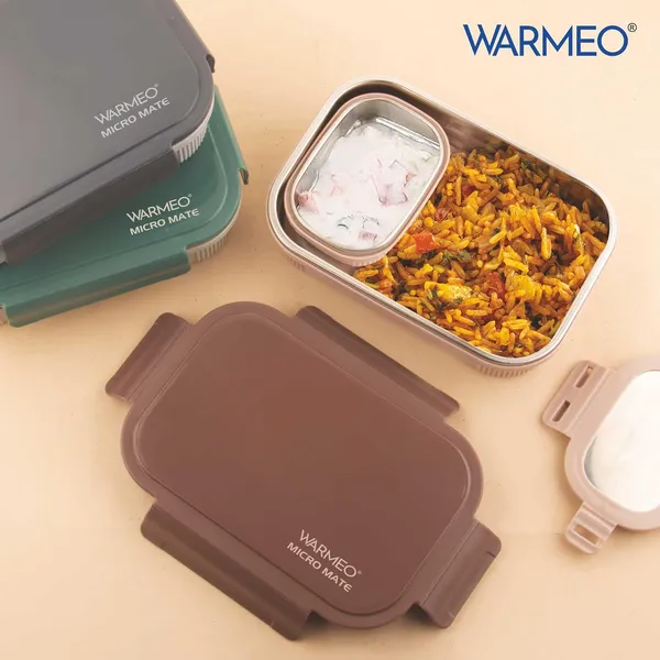 Warmeo_Micromate_Microwave_Safe_Stainless_Steel_Lunch_Box_Bpa_Free_Perfect_For_Office_School_Travelling_Combo_800ml_150_Ml_Green