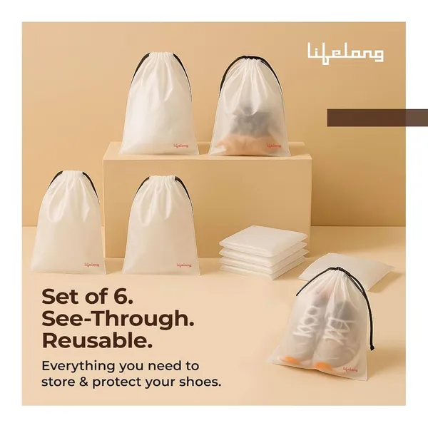 Lifelong_Shoe_Bags_For_Travel_Drawstring_Travel_Shoe_Bags_For_Packing_Dustproof_Portable_Travel_Shoe_Storage_Bag_For_Men_And_Women_Clear_Large_Pack_Of_6