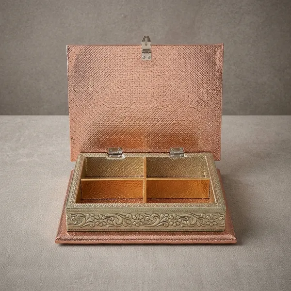 Antique_Gold_And_Rose_Gold_Embossed_Box_Holder